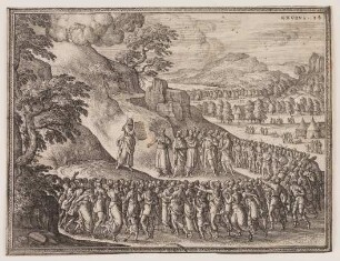 Moses am Berg Sinai mit den Zehn Geboten