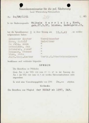 Herrlein, Wilhelm