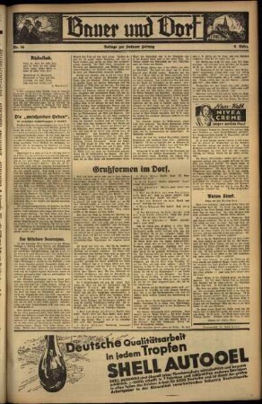 Zweite Ausgabe vom Freitag, den 09. März 1934.