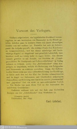 Vorwort des Verlegers