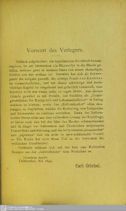 Vorwort des Verlegers