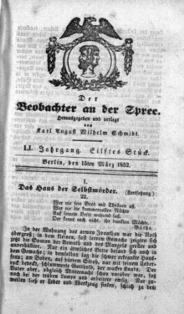 11. Stueck, 15. Maerz 1852