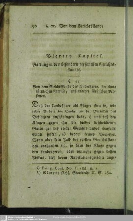 Viertes Kapitel. Gattung des besondern personellen Gerichtsstandes