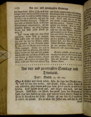 Am vier und zwanzigsten Sonntage nach Trinitatis. - Am fünf und zwanzigsten Sonntage nach Trinitatis.