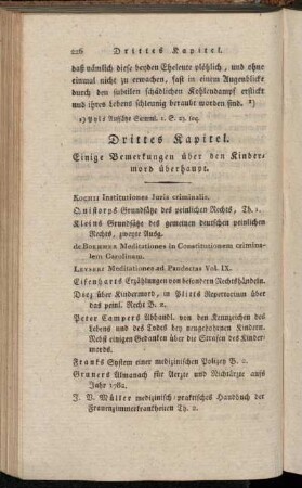 Drittes Kapitel. Einige Bemerkungen über den Kindermord überhaupt.
