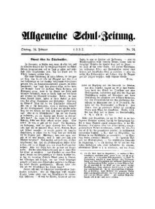 Etwas über die Schulmeister