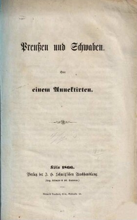 Preußen und Schwaben
