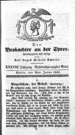 26. Stueck, 1. Juli 1839