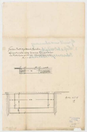 Thiersch, Friedrich von; München; Justizpalast - Portal zum Schwurgerichtssaal (Ansicht, Schnitt)