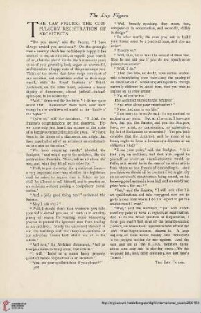 The lay figure: the compulsory registration of architects