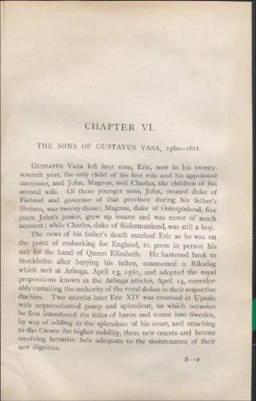 Chapter VI. The Sons Of Gustavus Vasa, 1560-1611.