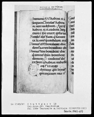 Psalterium - Hymnar (Benediktinerhandschrift) — Initiale C (onfitemini), Folio 208verso