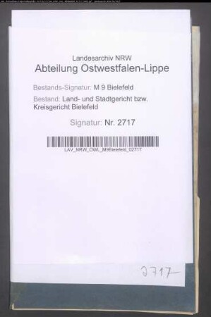 Erblasser: Fischer, Johann Conrad: Testament