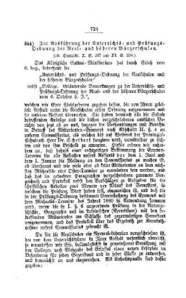 Zur Ausführung der Unterrichts- und Prüfungs-Ordnung der Real- und höheren Bürgerschulen : [II. Gymnasien und Realschulen]