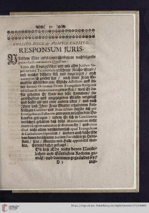Responsum Juris