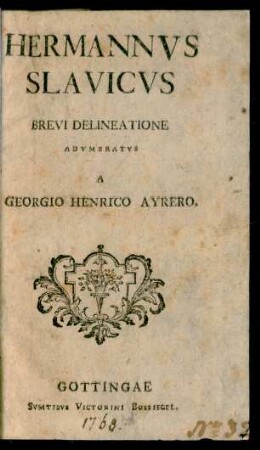 Hermannus Slavicus Brevi Delineatione Adumbratus