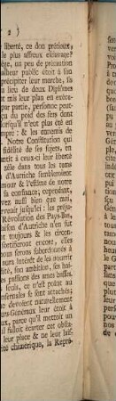 Copie d'une Lettre remose sous envelope à Monsieur N****, de Bruxelles, l'un des Commissaires des neuf Nations, par une femme ou fille habillée en Botresse liégeoise, le 16 Mai 1787