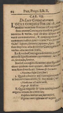 Cap. VII. De Loco Conjugatorum.
