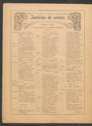 Justicias de antaño : Drama en 3 actos