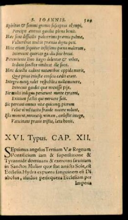 XVI. Typus. Cap. XII.