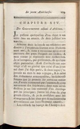 Chapitre XIV. Du Gouvernement actuel d'Athènes.