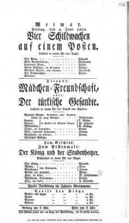 Mädchen=Freundschaft, oder: Der türkische Gesandte