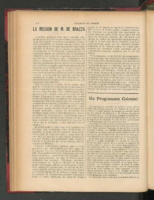 Un Programme Colonial.