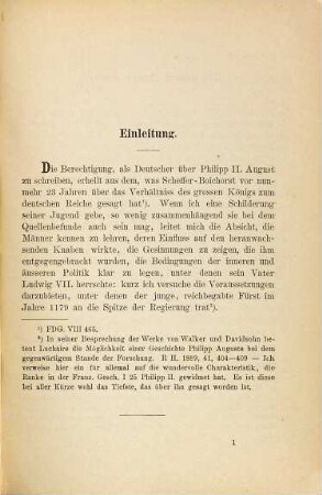 Philipp II. August von Frankreich bis zum Tode seines Vaters (1165 - 1180) : ein Beitrag zu seiner Biographie : Inaugural-Dissertation