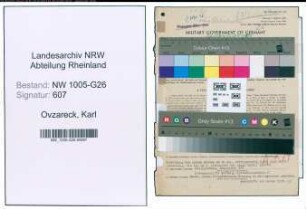 Entnazifizierung Karl Ovzareck , geb. 16.06.1895 (Steuerberater)