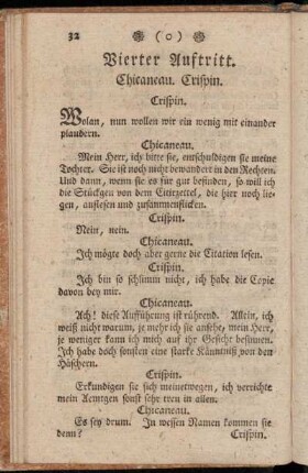 Vierter Auftritt. Chicaneau. Crispin.