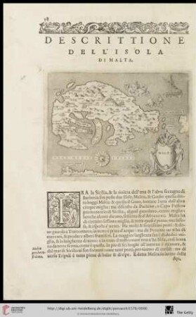 Descrittione dell‘ Isola di Malta