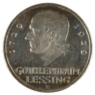 5 Reichsmark - Gotthold Ephraim Lessing, 200. Geburtstag
