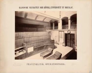 Universität Breslau Klinische Neubauten. Frauenklinik: Innenansicht Operationssaal