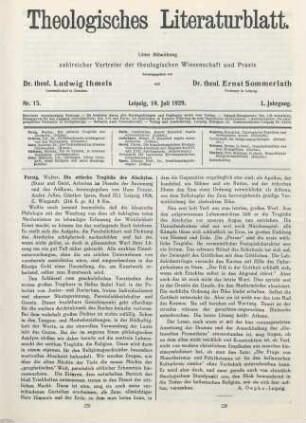 225-226 [Rezension] Porzig, Walter, Aischylos