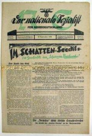 NS-Wochenzeitung "Der nationale Sozialist" u.a. zur Geschichte der "Schwarzen Reichswehr"