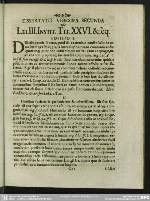 Dissertatio Vigesima Secunda Ad Lib. III. Instit. Tit. XXVI. & seq.