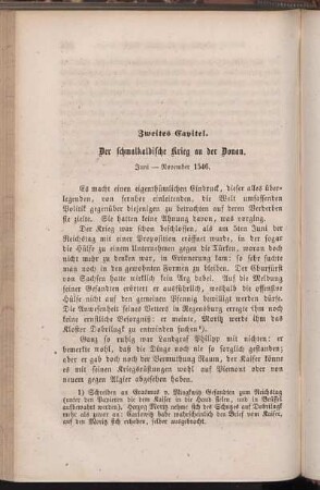 Zweites Capitel. Der Schmalkaldische Krieg an der Donau. Juni - November 1546.