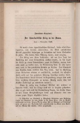 Zweites Capitel. Der Schmalkaldische Krieg an der Donau. Juni - November 1546.