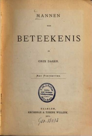 Mannen van beteekenis in onze dagen, 5