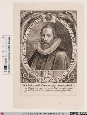 Bildnis Henricus Slatius (eig. Hendrik Danielsz. Slaet)