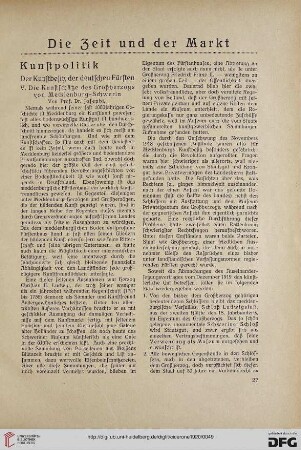 12.1920: Der Kunstbesitz der deutschen Fürsten, [5], die Kunstschätze des Großherzogs von Mecklenburg-Schwerin