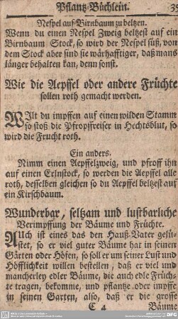 Wunderbar, seltzam und lustbarliche Verimpffung der Bäume und Früchte.
