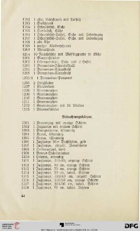 Beleuchtungskörper (Nr. 1301-1348)