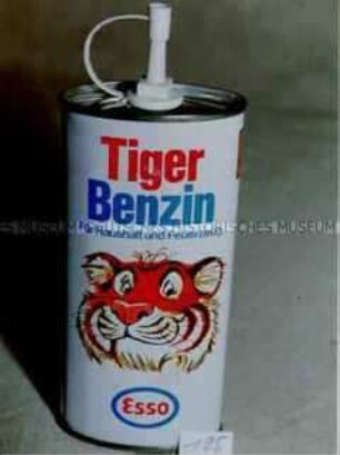 Blechdose (-flasche) für "ESSO Tiger Benzin"