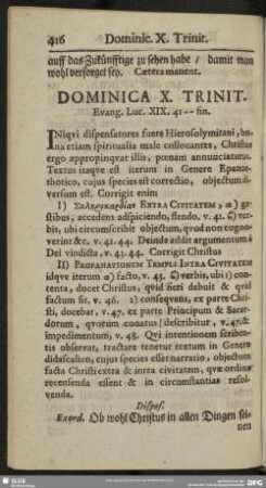 Dominica X. Trinit. Evang. Luc. XIX. 41-fin.