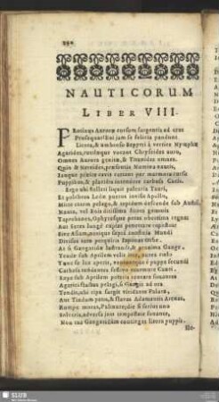 Nauticorum Liber VIII.