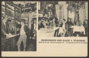 Ansichtskarte "Reichenberger Wein-Klause", Reichenberger Straße 87