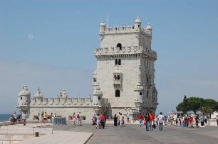 Lissabon - Torre de Belem : Lissabon, Torre de Belem, Festung, die 1515 zum Schutz der Hafenanlagen errichtet wurde, heute Weltkulturerbe der Unesco, aufgenommen 2006
