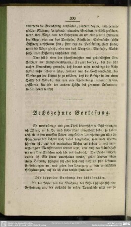 Sechszehnte Vorlesung