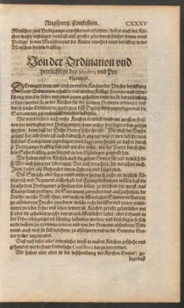 Von der Ordination und herrlichkeyt des Ministerii und Predigampts.